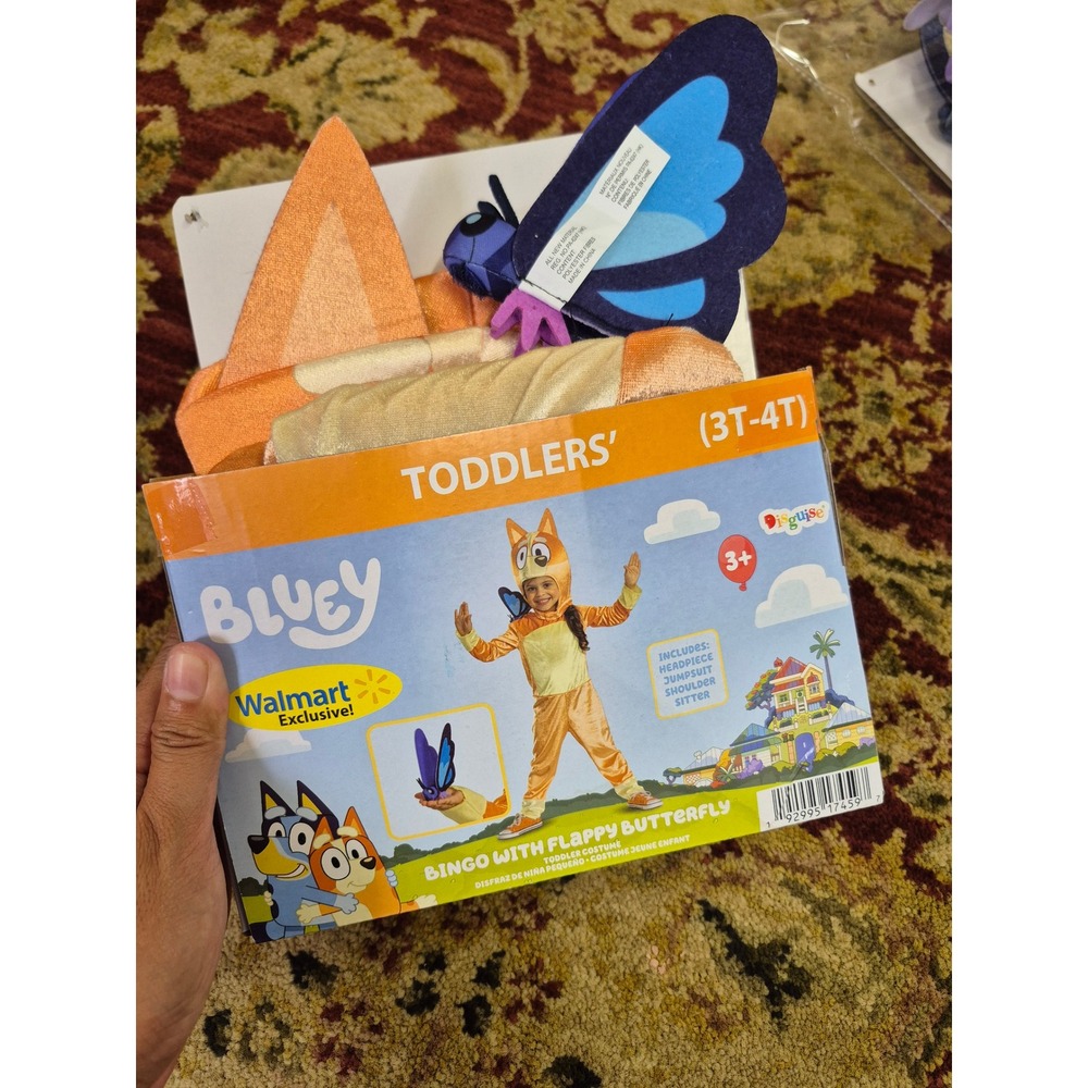 Bluey Bingo with Flappy Butterfly Toddler Costume 3T-4T